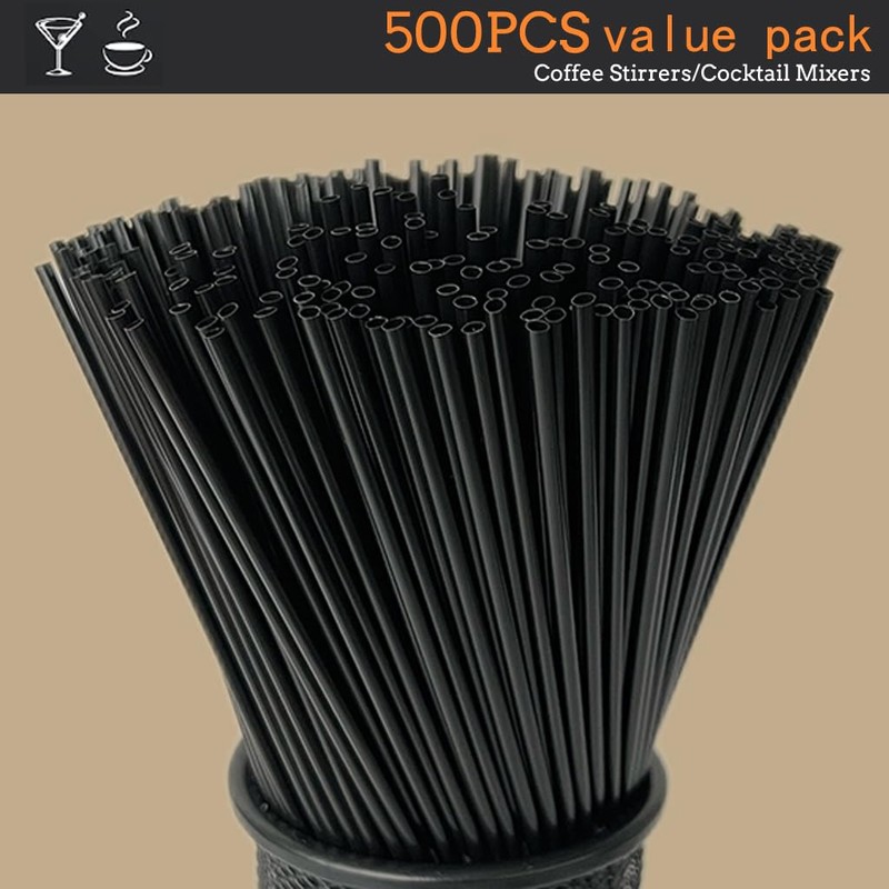 Coffee Stirrers Sticks, 500 Cocktail Bar Straws for Drinks -