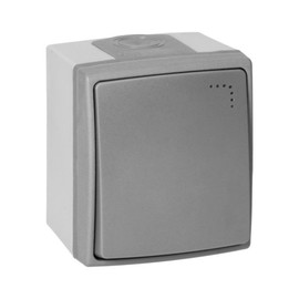 Miratic Surface-Mounted Light Switch with Backlight High-Quality Toggle Switch Surface-Mounted Robust and Durable Light Switch IP55 (with Backlight)