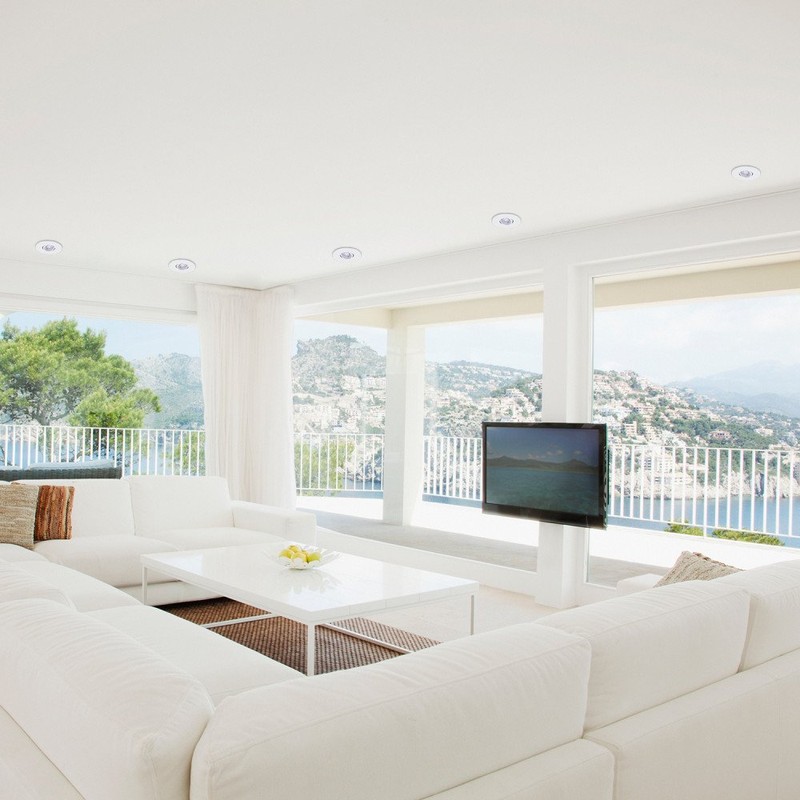 GLOBE Electric 90958 4" Rust Proof Indoor/Outdoor Ridged Baffle Round