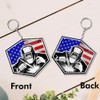 Buudiep Design Welder Keychain, Funny Welder Welding With America Flag