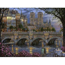 Diamond Art Painting,Beginner's Kits, Gem Art Painting for Adults, River Thames Design, 12x16inch, 30% More Coloured Diamonds
