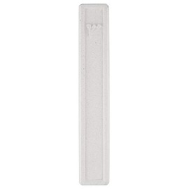 A&S Mezuzot Modern Cement Mezuzah with Embossed Shin Design Mezuzah Case Decor for Home Blessing (White, 7 Inches)