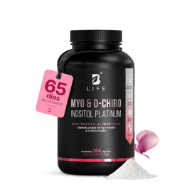 B Life | Myo y D-Chiro Inositol | Ratio 40:1 | 260 cápsulas | 2000 mg por porción | Ingredientes Naturales | Myo & D-Chiro Inositol Platinum.