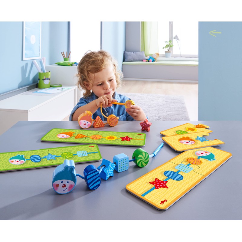 HABA 304653 Caterpillar Threading Game for Children from 18 Months,