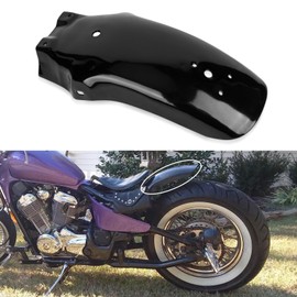 Rear Fender, PSLER Motorcycle Guard Wheel Cover Universal for Chopper Cruisers, Virago, V-Star, Roadliner, Shadow, Spirit, Meanstreak, Black