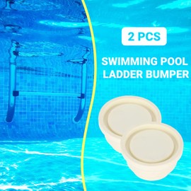 Safety Bumper Guard Pool Ladder Stopper, 2Pcs Swimming Pool Ladder Rubber Plug Ladder Safety Bumper Swimming Pool Accessory for Swimming Pool Ladders