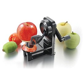 Simposh Multi-Peeler | Rotary Apple Peeler with Serrated Stainless Steel Blade | Safely, Quickly & Easily Peels Apple Pear Kiwi Tomato | Adjusts to Different Skin Peel Variations