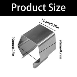 20 pcs Screen Repair Clips, Screen Door Installer Clips, Window Screen Clips, Silver Retainer Clips for Garage, Patio, Balcony, and Screen Installation