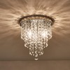 Surpars House Ceiling Light, Mini Chandelier, Silver Crystal Ceiling Lighting