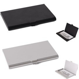 DILUSILK 2 Pcs Business Card Holder, Professional Stainless Steel Business Card Case, Ultra Thin Stainless Steel Metal Wallets , Purse Name Card Holder for Men & Women,merchant,entrepreneur.