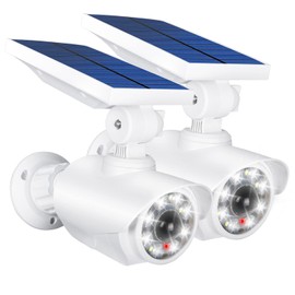 Sensor Light, Outdoor, Solar Light, Motion Sensor Light, Security Camera Type, Dummy Camera, Red Light Threat, IP66 Waterproof, Dustproof, No Power Wiring Required, Solar Charging, Automatic Night