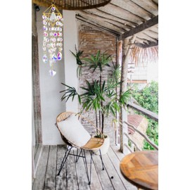 DOFE 20.4 Inches Heart-Shaped Crystal Sun Catcher,Hanging Ornament Window,Decor Wind Chime Rainbow Sun Catcher,Yoga Healing Crystal,Hanging Yard Garden Decor