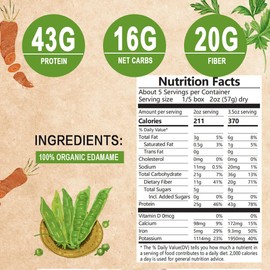 PureFit - Low Carb Edamame Pasta 6 Boxes (Total 60 Oz, 30 Servings) - Organic Spaghetti, Easy-To-Make, 43g Protein, Gluten-Free, Vegan, Kosher,Edamame Spaghetti, Bean Pasta