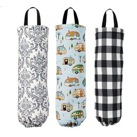 Easylife Set of 3 Plastic Bag Dispensers (L47 x W20cm). Plastic Bag Holders with 11cm Hanging Loop, Easy Grab Carrier Bag Storage, Holds up to 1KG Each, Carrier Bag Holders - Fully Guaranteed