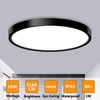 LED Flush Mount Ceiling Light Fixture, 9inch Modern Black Light,