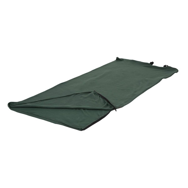 Stansport Fleece Sleeping Bag, Green, 32" x 75"