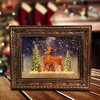 San Francisco Music Box Musical Lighted Reindeer in The Woods