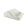 Caleffi Cream Striped Cotton Guest Towel - 73856