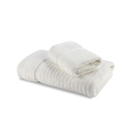 Caleffi Cream Striped Cotton Guest Towel - 73856