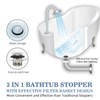 Universal 3 in 1 Bathtub Drain Stopper Bathtub Drain Hair