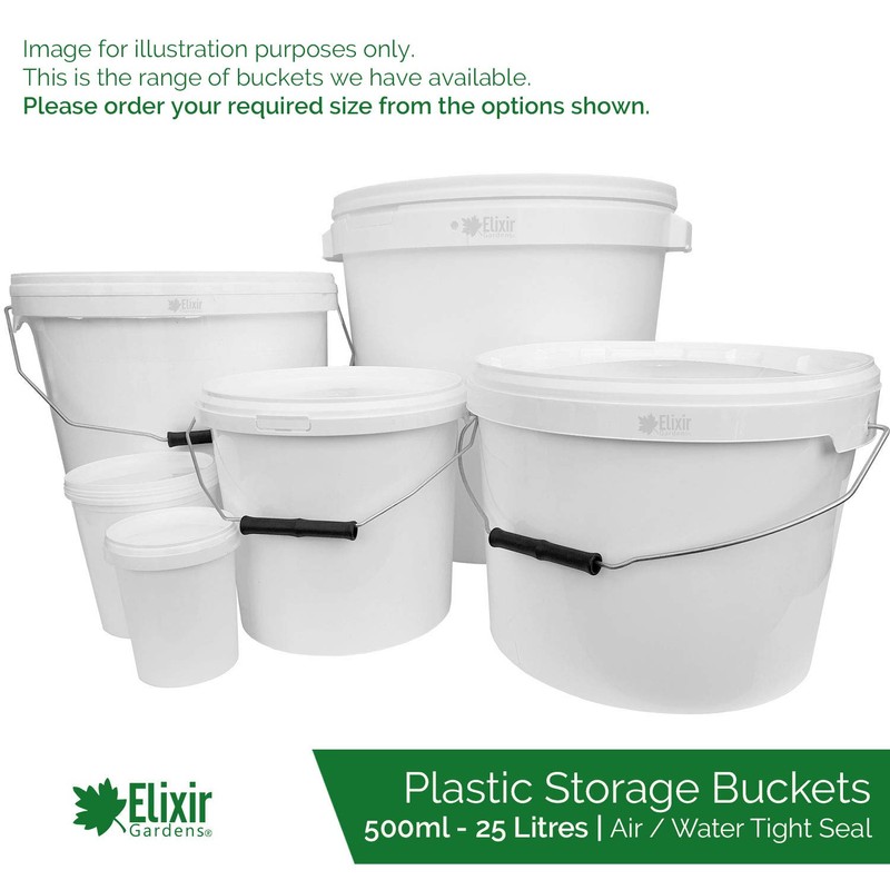 Elixir Gardens Strong Heavy Duty White Multi-Purpose Plastic Storage Containers