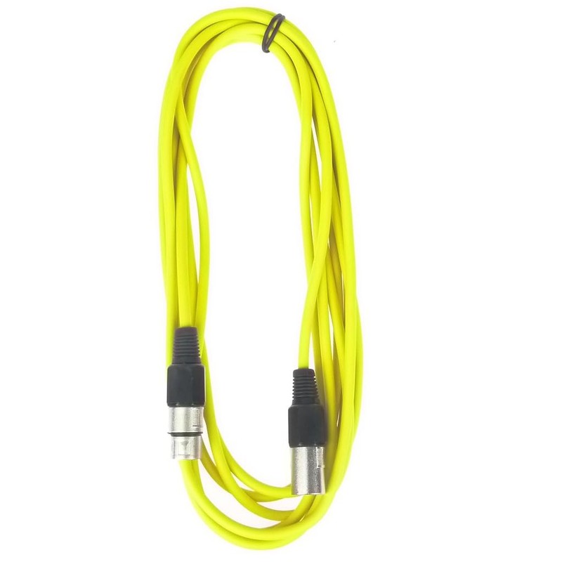 Paccs Microphone Cable 5 m Yellow XLR Male to XLR
