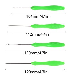 4Pcs Fishing Bait-Piercing Needle Tools Stainless Steel Fishing Knot Tying Tools Kit for Carp Fishing Bait Saltwater Fishing