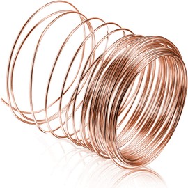 99.5% Pure Copper Wire Round Bare Copper Wire,18 Gauge Jewelry Making Beading Floral Craft Wire (Length 32.8Ft)