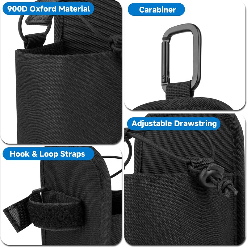Xxerciz Water Bottle Holder for Backpack Shoulder Strap, Nylon Water