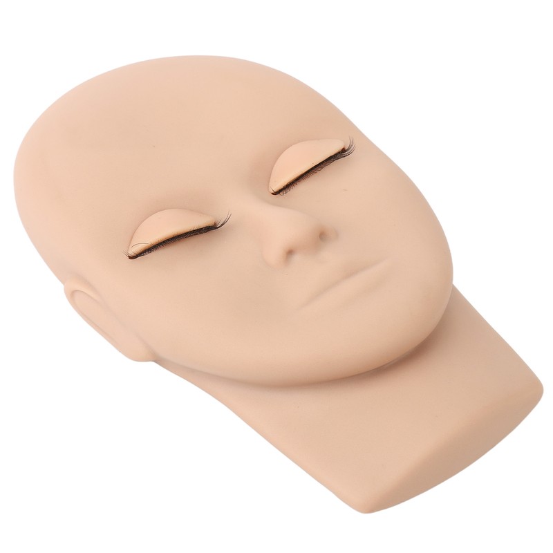 Lash Mannequin Head Reusable Soft Touch Rubber Replaced Eyelids Mannequin