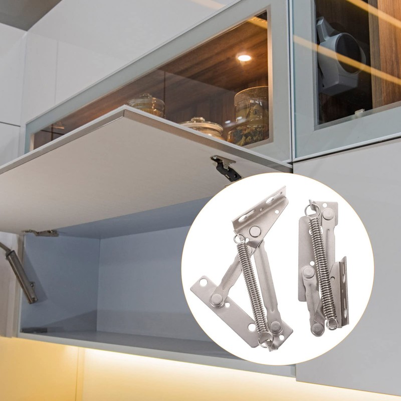 DOITOOL 85° Vertical Folding Spring Hinge for Cabinet Doors Nickel-Plated