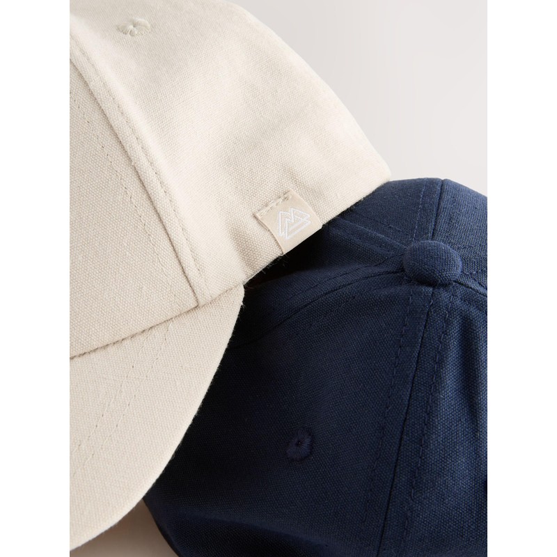 NEXT 2er-Pack Baseball Caps aus 100% Baumwolle Navy/Stone 7-10 Jahre