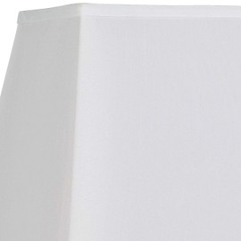 White Large Rectangular Lamp Shade 14" Wide x 6" Deep at Top and 18" Wide x 12" Deep at Bottom and 12" Height (Spider) Replacement with Harp and Finial - Springcrest