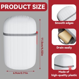 One Piece Small Lightweight Soap Bar Holder Waterproof Soap Box Leakproof Bathroom Soap Dish with Lid Travel Soap Case Container for Travel, Camping