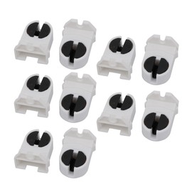 uxcell 10Pcs T5 Fluorescent Light Holder G5 Base Tombstone Lamp Socket AC 500V 2A for LED Fluorescent Tube