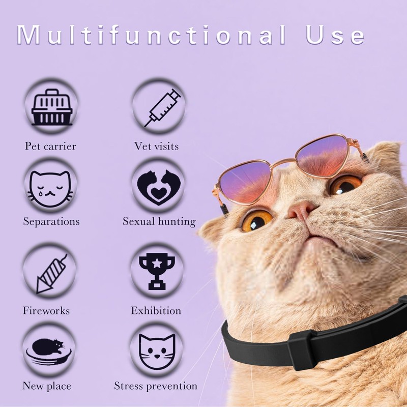 Simnice Calming Collar for Cats - 4 Pack, Adjustable Calming