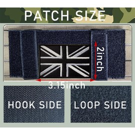 4 PCS UK Great British Union Jack SAS Special Air Service Patches Tactical Embroidered Morale Badges Hook and Loop Emblem Patches for Clothes Jeans Coat Hats Jackets Backpacks Helmets Uniforms