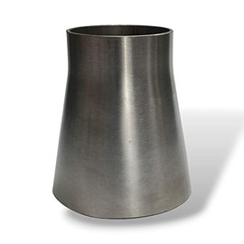 Weldracinparts Exhaust Cone 40mm to 45mm, Silver, 304L Stainless Steel, Handmade, European Product