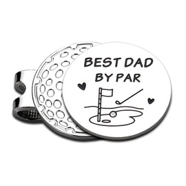 Keyitulo Fathers Day for Dad, Best Dads Ever Gifts for Men, Golf Gift for Men, Dad Birthday Gifts from Daughter Son, Best-Dad-by-Par, Daddy Golf Ball Markers with Hat Clips, Golf Novelty Accessories