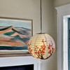 Paper Lampshade Hanging Light Shade 30cm, Oriental Ribbed Japanese Ceiling