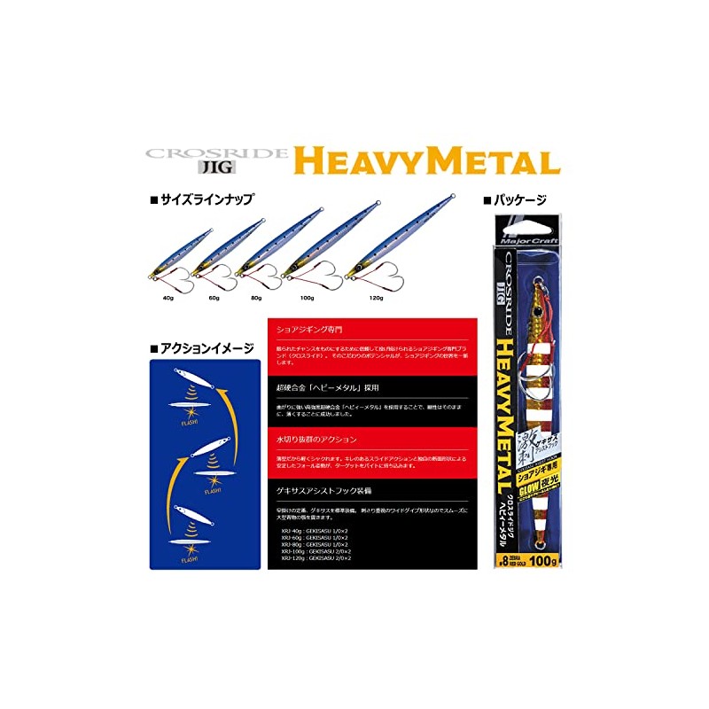 Major Craft Cross Ride Jig, Heavy Metal, 1.4 oz (40