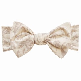 Copper Pearl Baby Stretchy Soft Knit Headband Bow 'Jurassic Park Fossils'