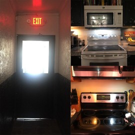 Bonlux LED T6.5 Exit Sign Clear Light Bulbs, 2W E17 Intermediate Base T6.5 LED Appliance Bulb (20W Incandescent Equivalent) for Refrigerator Freezer, Daylight 6000K (4-Pack)