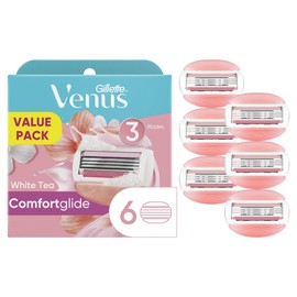 Gillette Venus Gillette Venus ComfortGlide White Tea Women's Razor Blade Refills, 6 Count