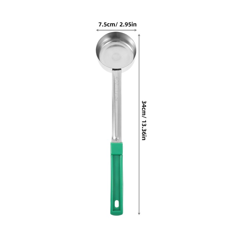 Cabilock 4 Ounce Solid Portion Control Serving Spoons, Stainless Steel
