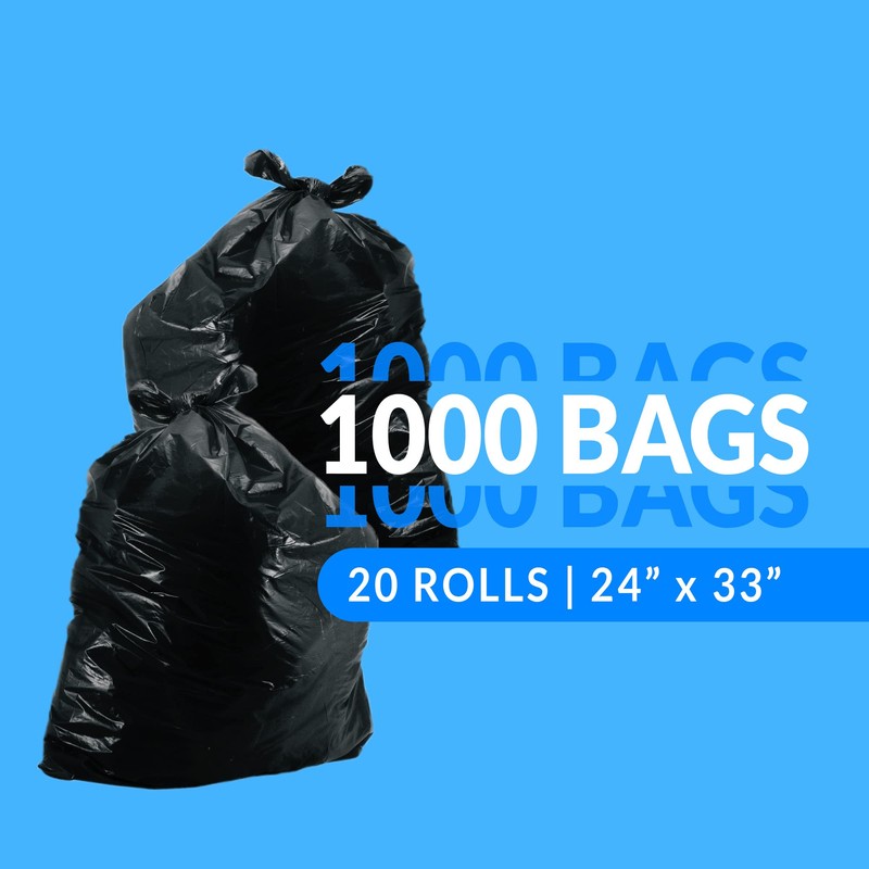 Reli. 13 Gallon Trash Bags | 1000 Bags | Black