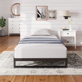 ZINUS Trisha 7 Inch Metal Platform Bed Frame, Wood Slat Support, No Box Spring Needed, Easy Assembly, Twin
