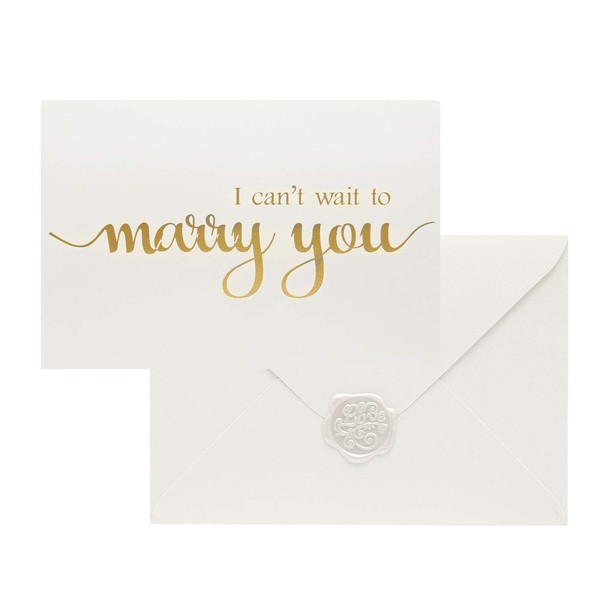 MarHermoso I Can't Wait to Marry You Wedding Day Card,