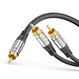 Sonero Premium RCA Audio Cable 1x RCA Male to 2x RCA Male 3.00 m Gold-Plated Contacts Black