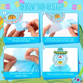 Taco Bout A Baby Decoraciones para niño, Taco Baby Shower Honeycomb Centerpiece Mexican Baby Shower Decoraciones Taco Baby Shower Decoración Taco Baby Shower Centros de mesa para niños Género Reveal Party Decor